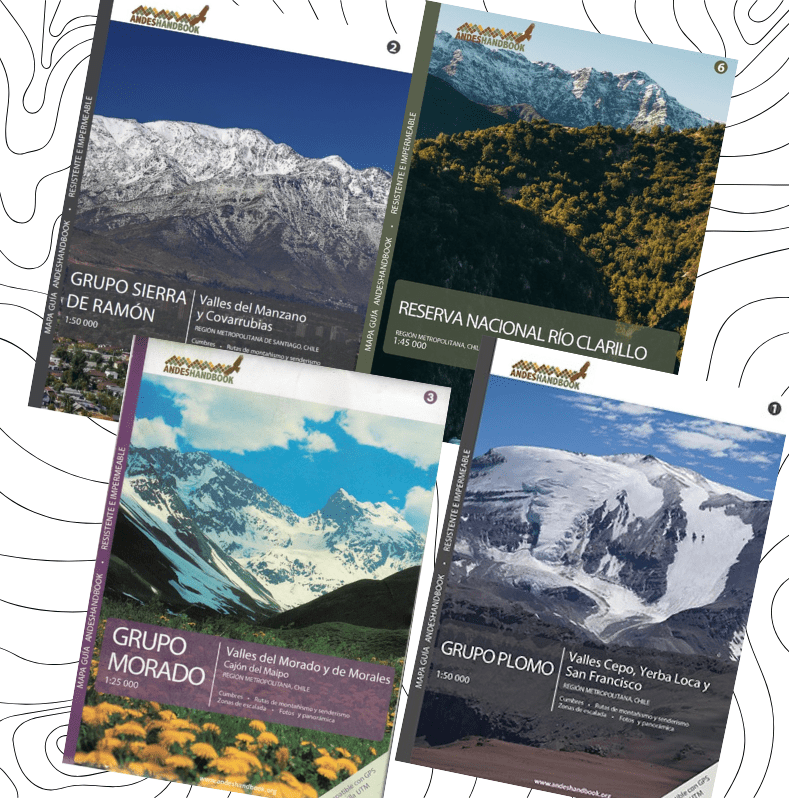 Pack 4 mapas: Andes de Santiago