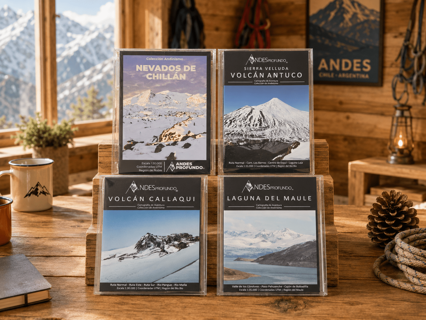 Pack 3 mapas: Andes del Maule, Ñuble y Biobío