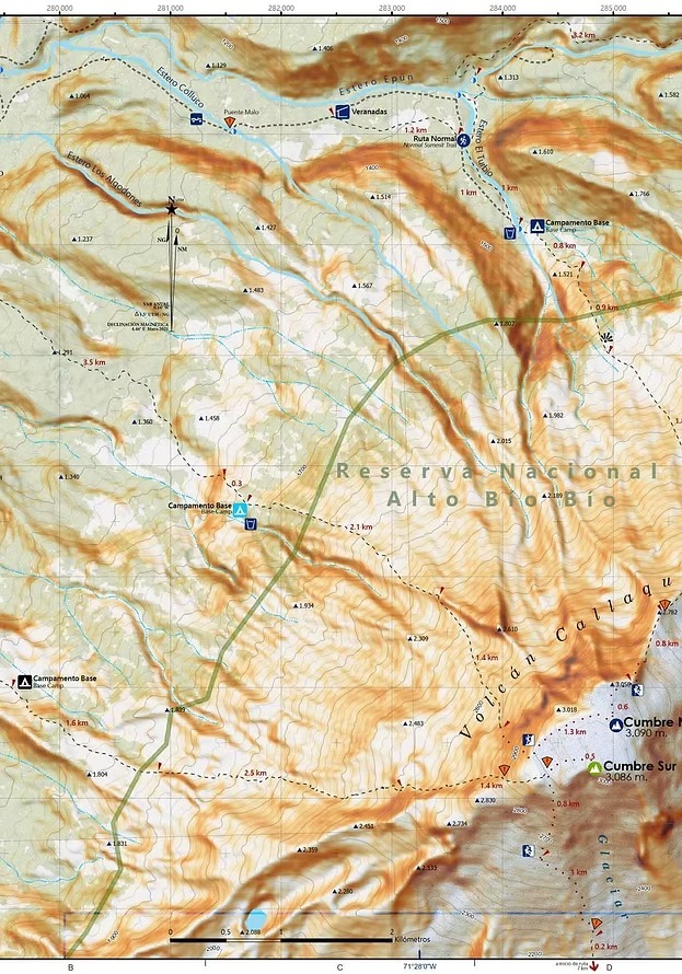 Mapa Volcán Callaqui - Imagen 2