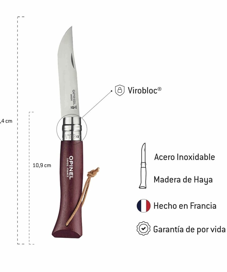 Cuchillo Opinel N°8 - Acero inoxidable - Imagen 6