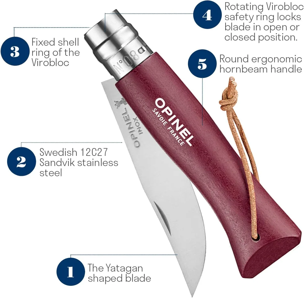 Cuchillo Opinel N°8 - Acero inoxidable - Imagen 7